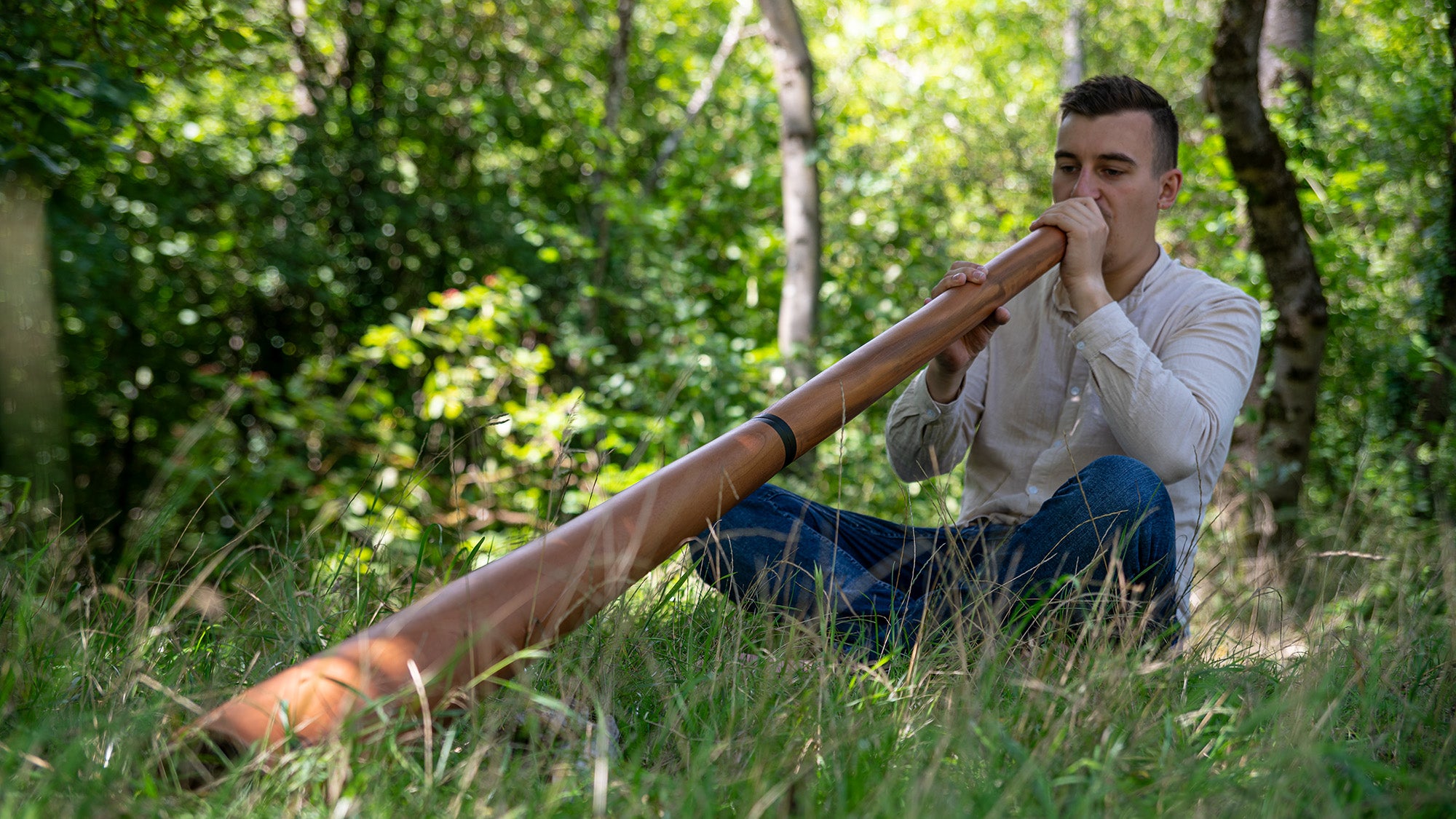 73.2" Sliced Pro Didgeridoo, Tuning D, Natural