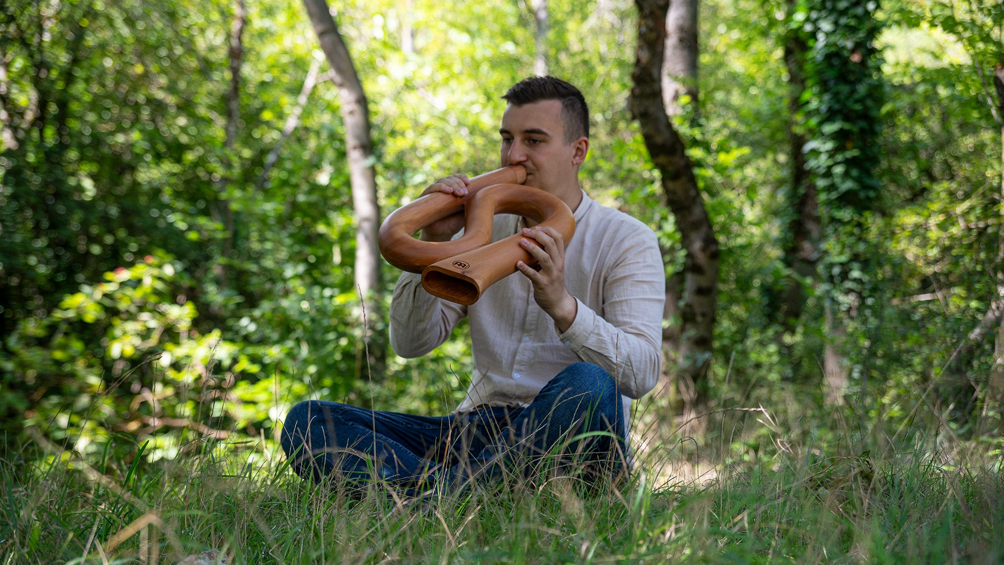 S-Shaped Pro Didgeridoo, Tuning D, Natural