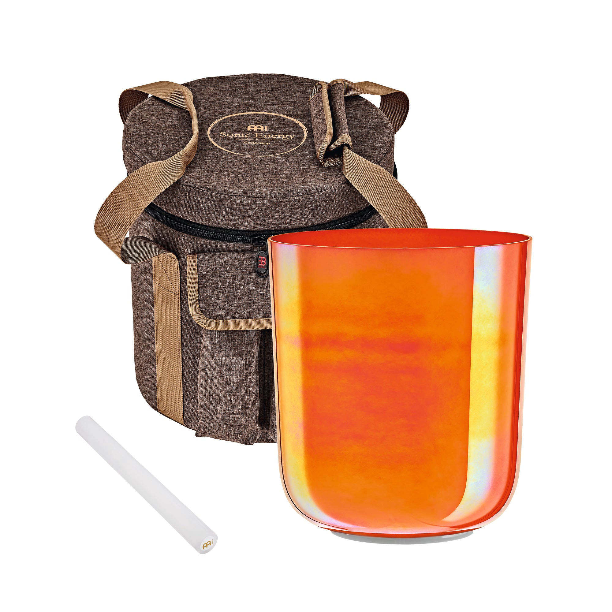 6.7" Essence Crystal Singing Bowl, Note C4, Orange, Root Chakra, 440 Hz