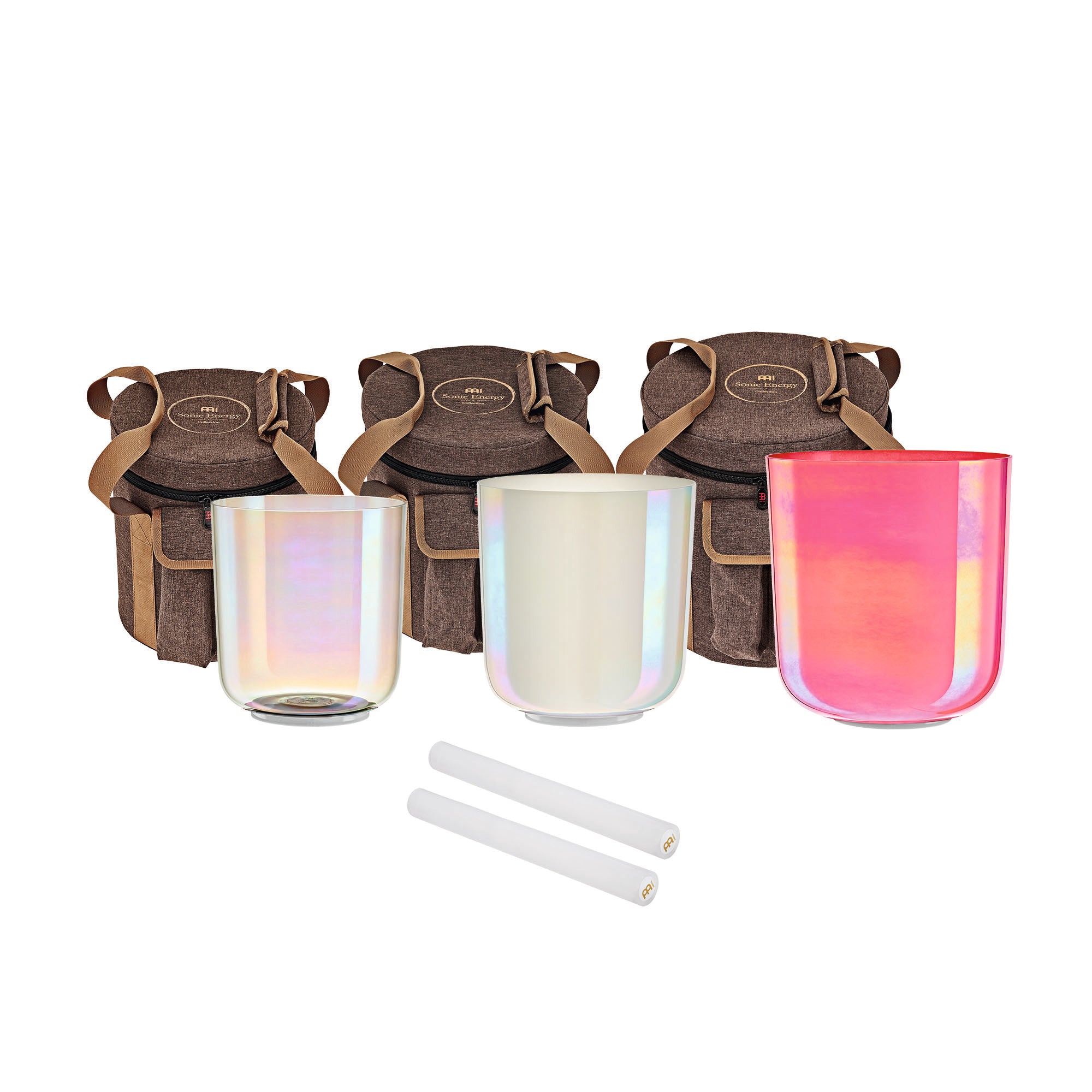 3-Piece Essence Crystal Singing Bowl Set, E4/B3/G3, 440 Hz