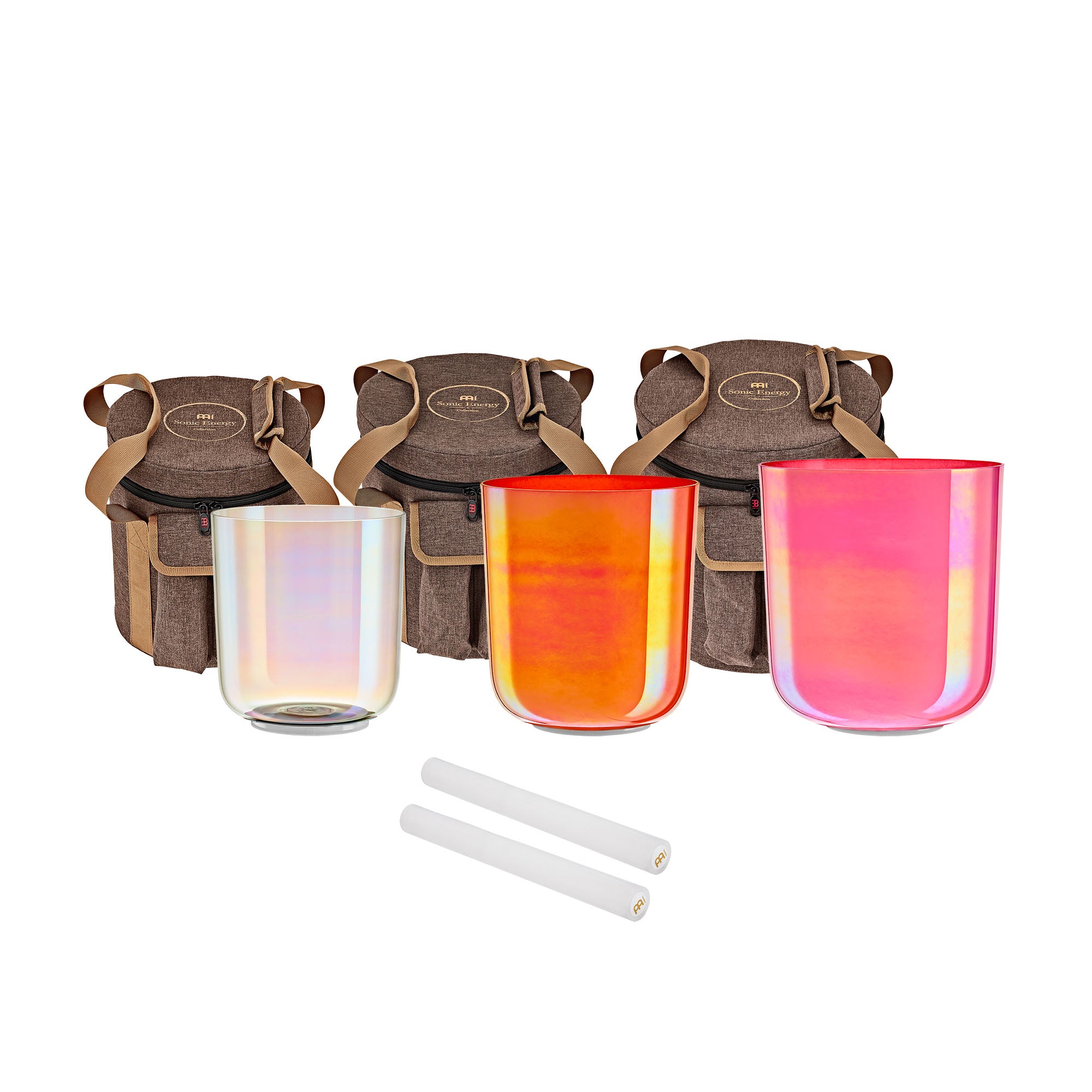 3-Piece Essence Crystal Singing Bowl Set, E4/C4/G3, 440 Hz