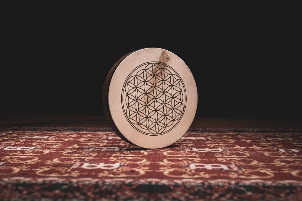 16" Designed Hand Drum, Flower of Life