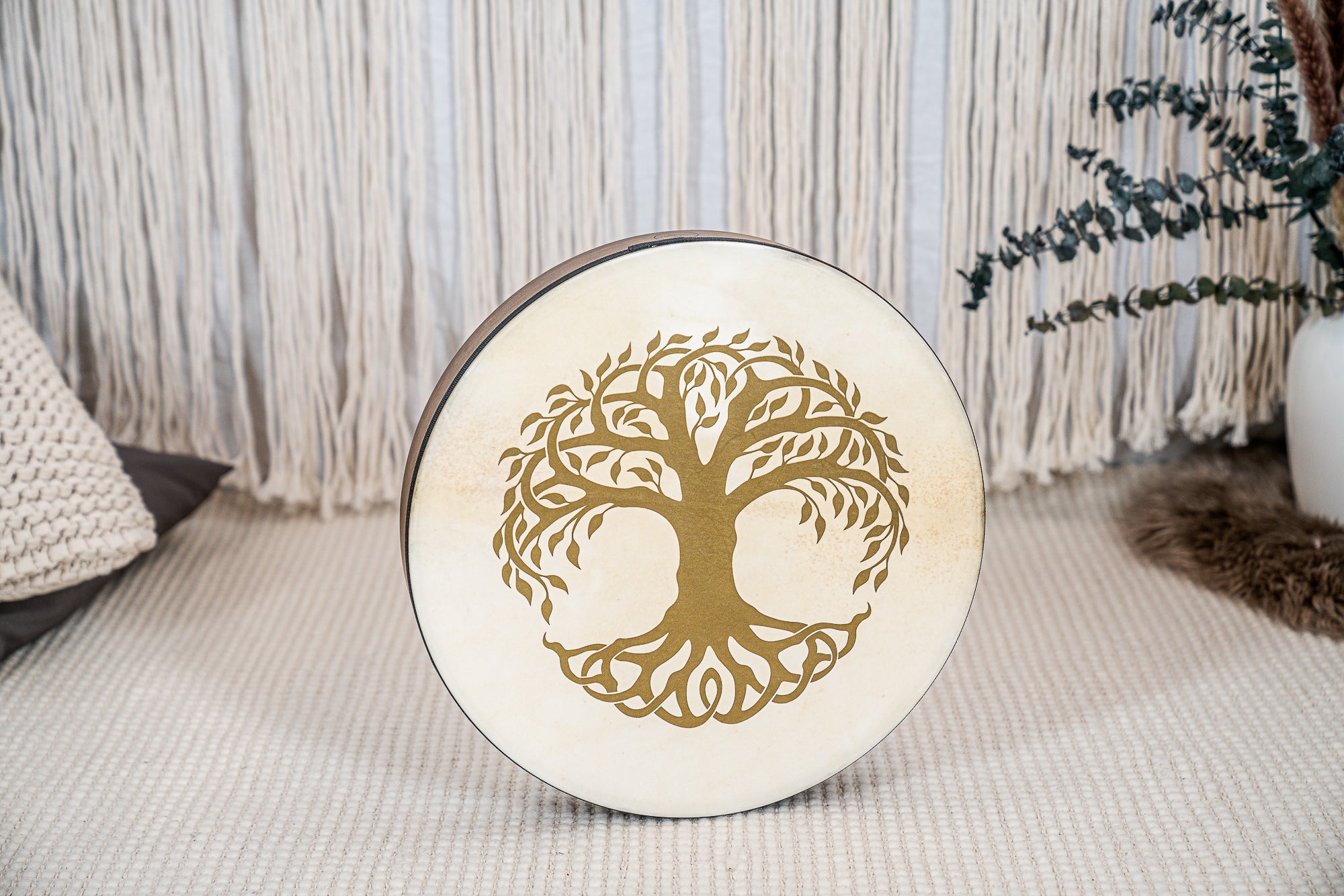 16" Designed Hand Drum, Tree of Life
