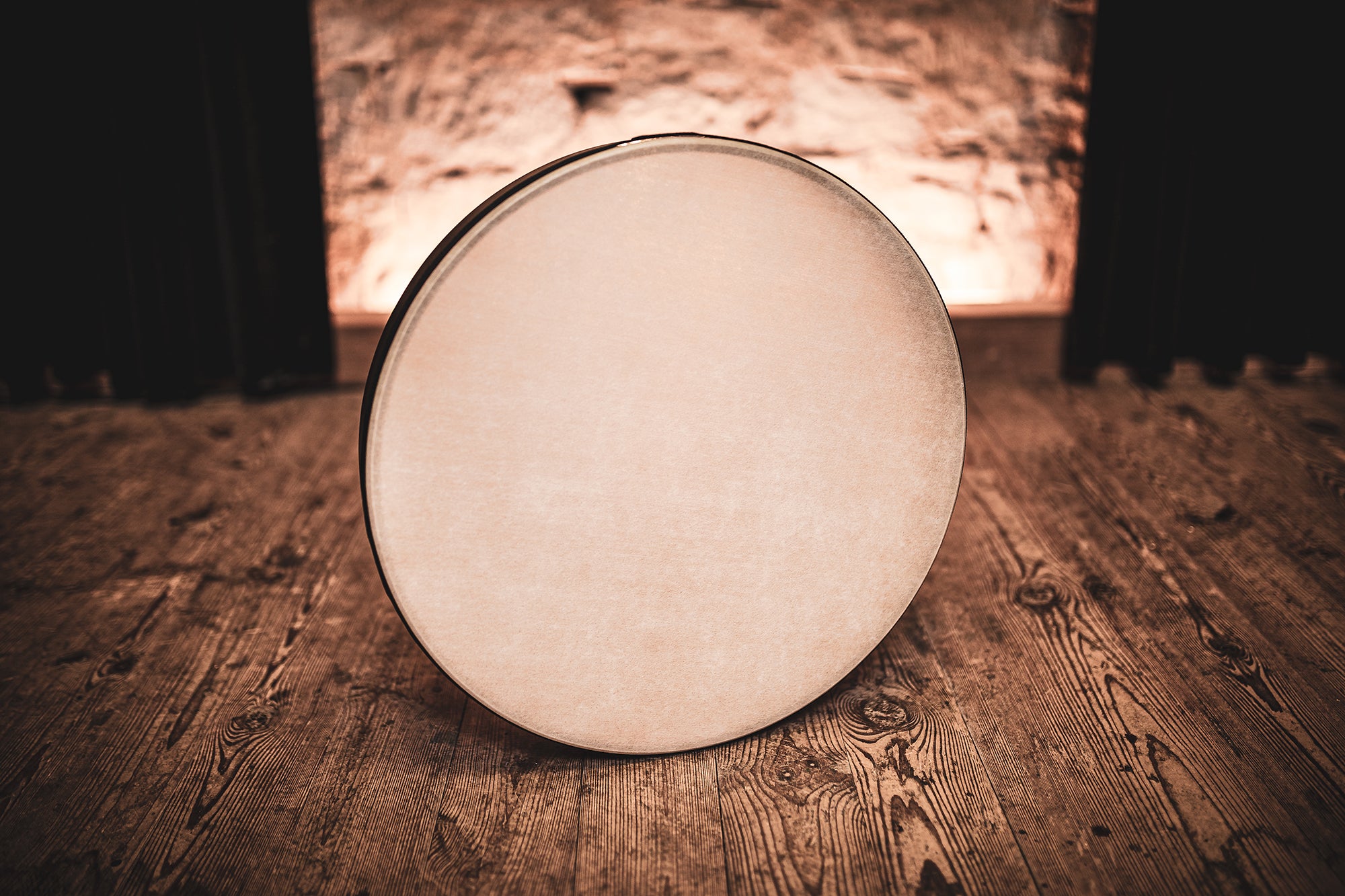 18" Woven Synthetic Head Hand Drum, Walnut Brown