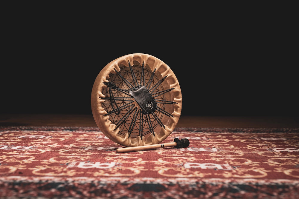 15" Native American-Style Hoop Drum, Flower of Life