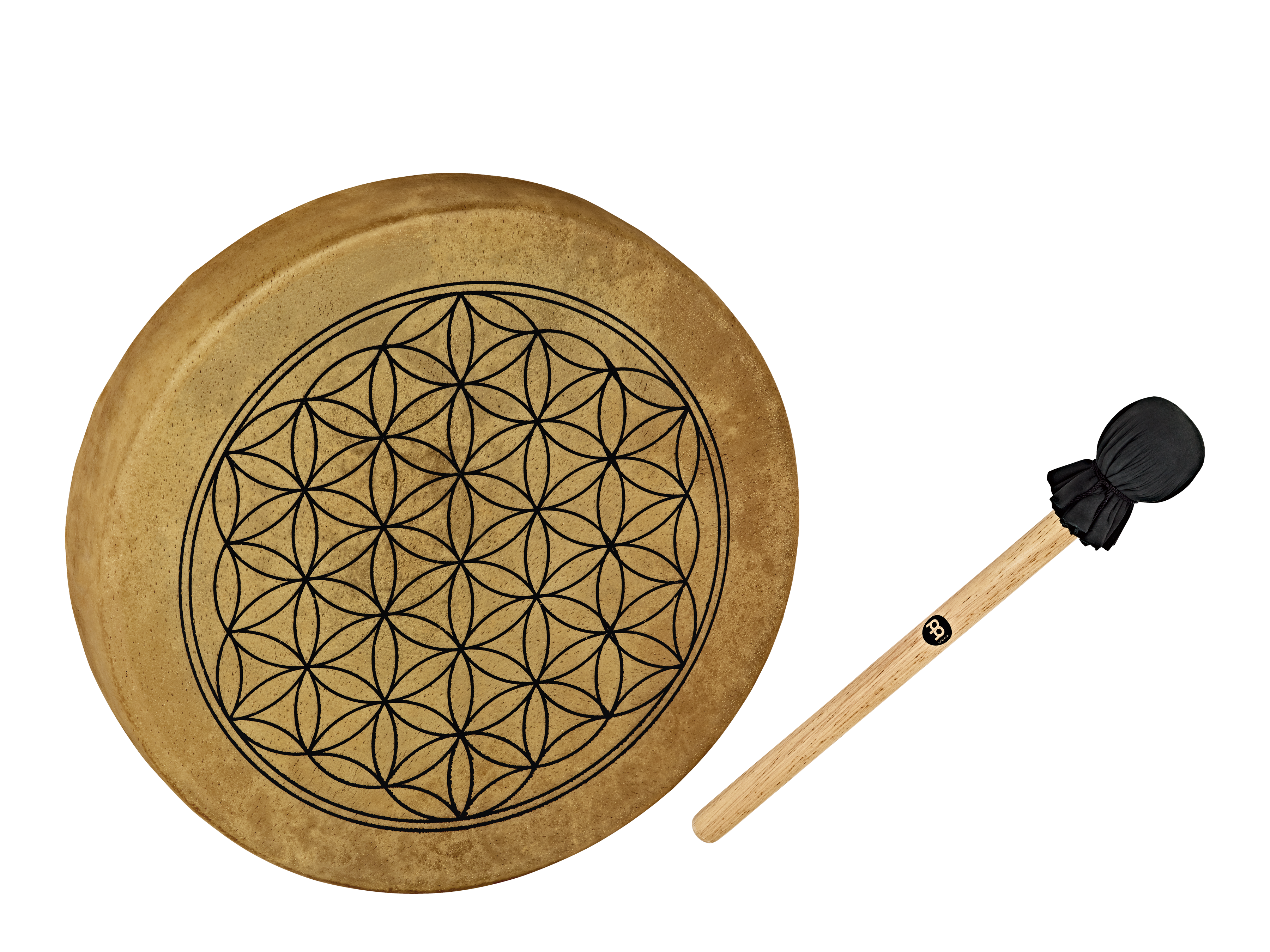 15" Native American-Style Hoop Drum, Flower of Life