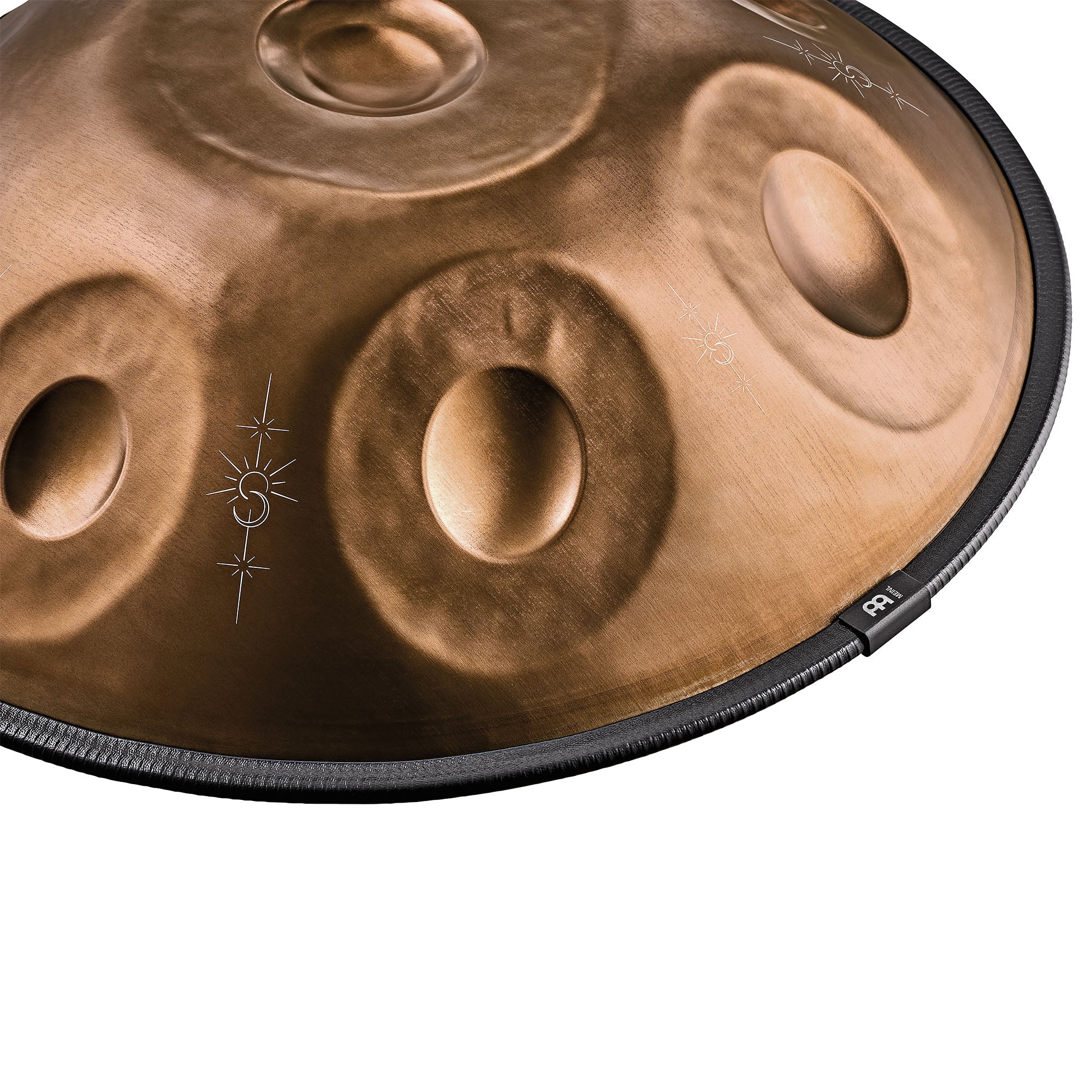 Sensory Handpan, BB2 Amara, 9 Notes, Vintage Copper, Engraved Design