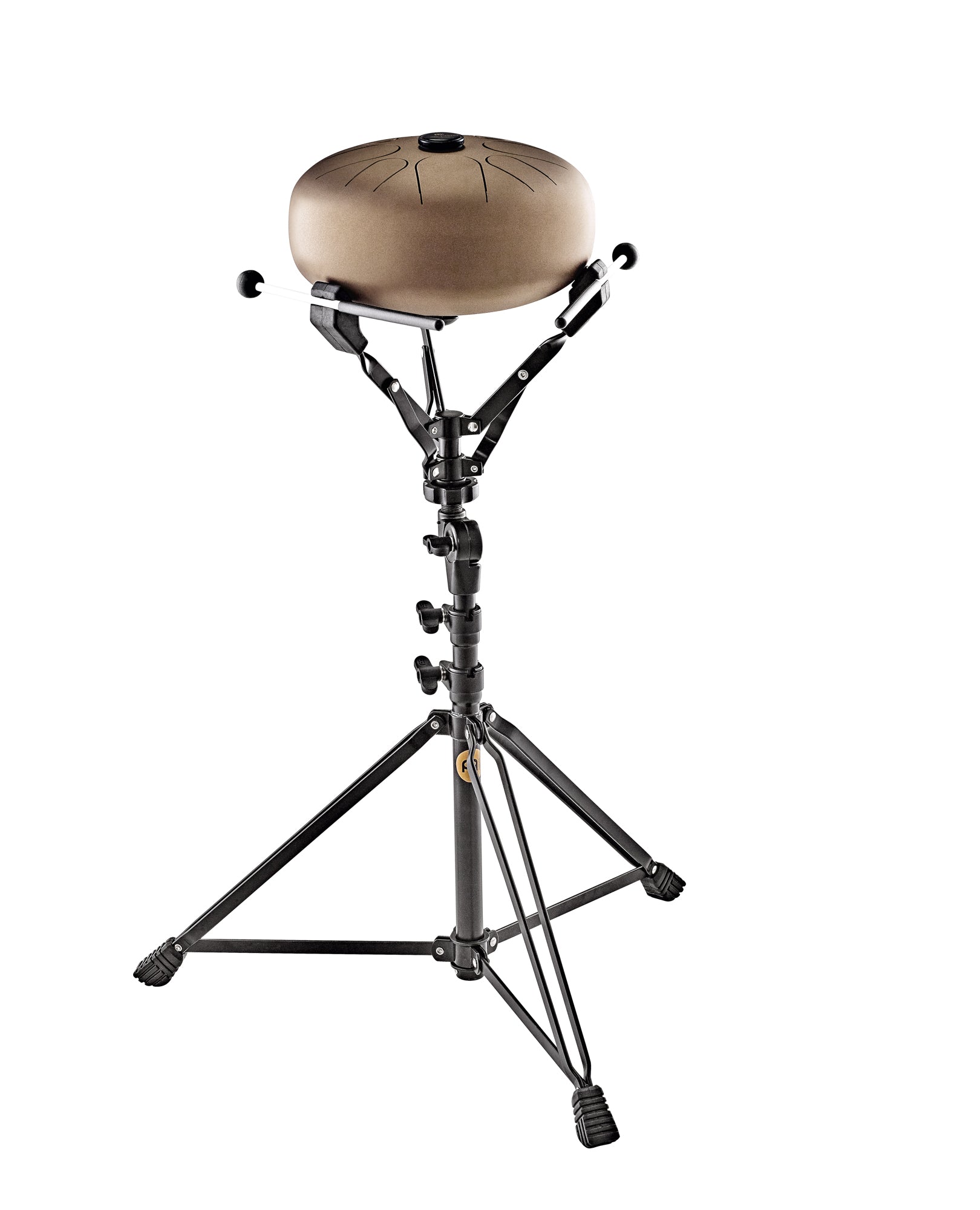Handpan & Steel Tongue Drum Stand, Height Adjustable 28" - 39", Metallic