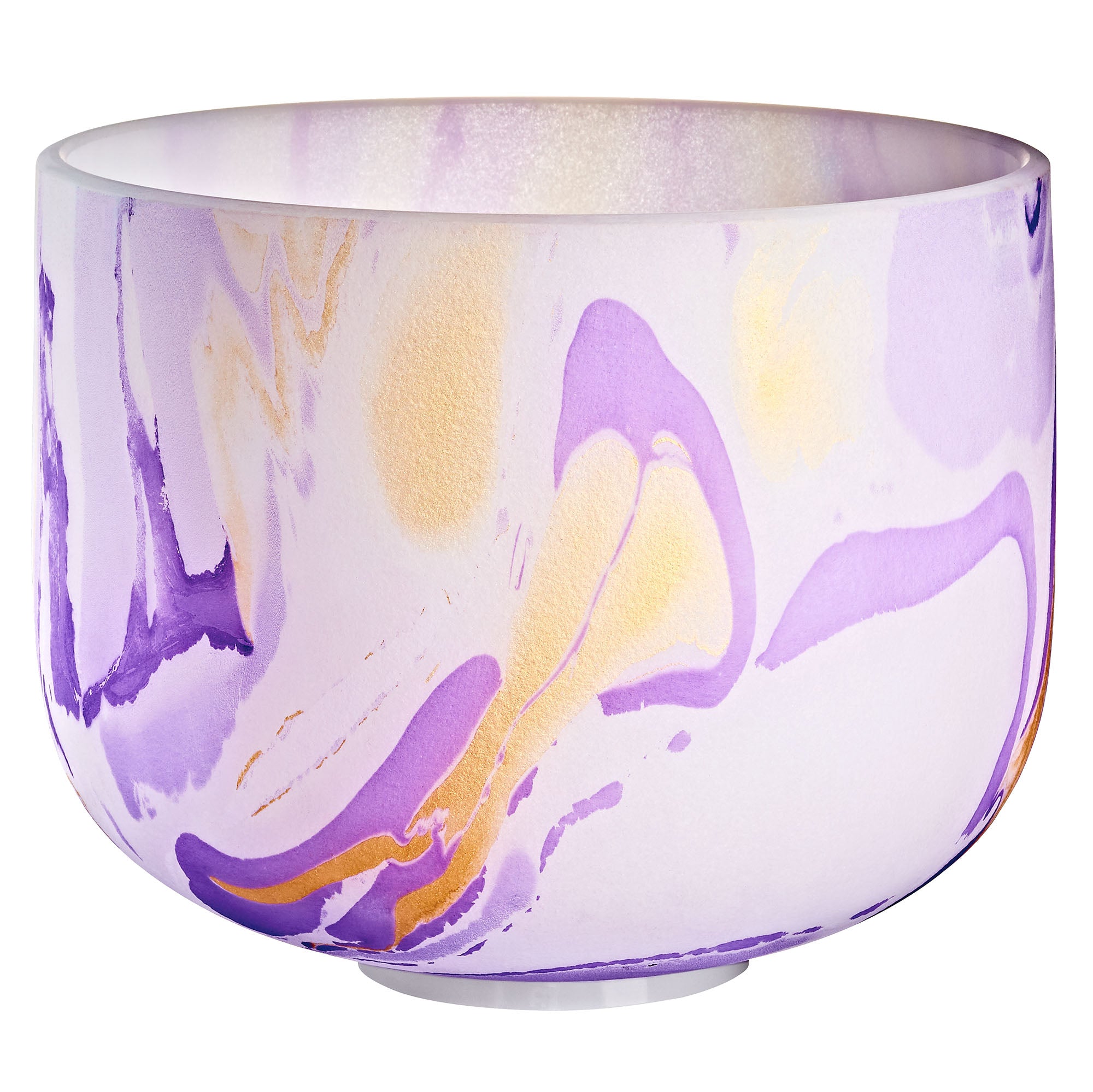 10" Marble Crystal Singing Bowl, B4, Crown Chakra, 432 Hz