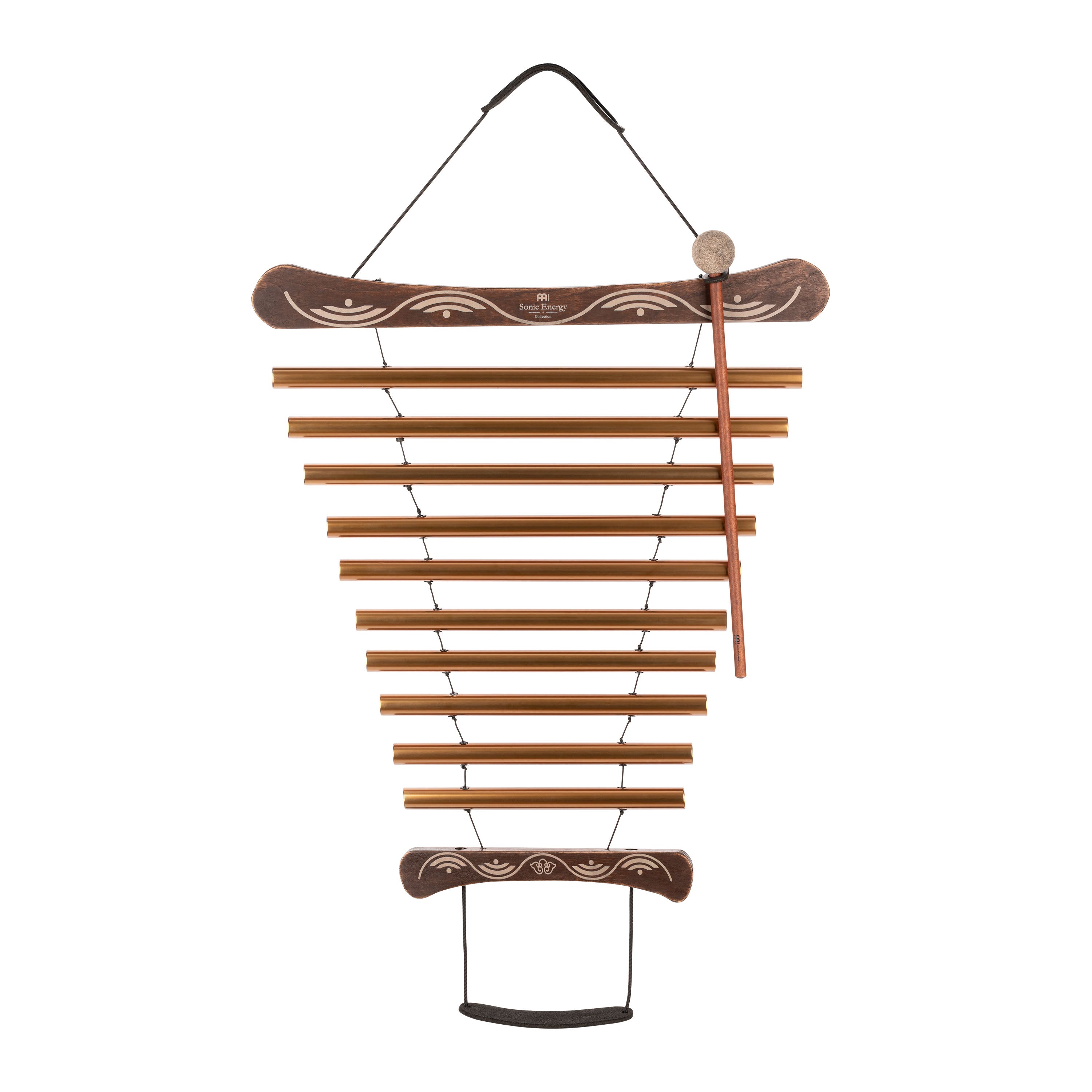 35" Meditation Flow Chime, 440 Hz, 10 Notes, D Major, Bronze