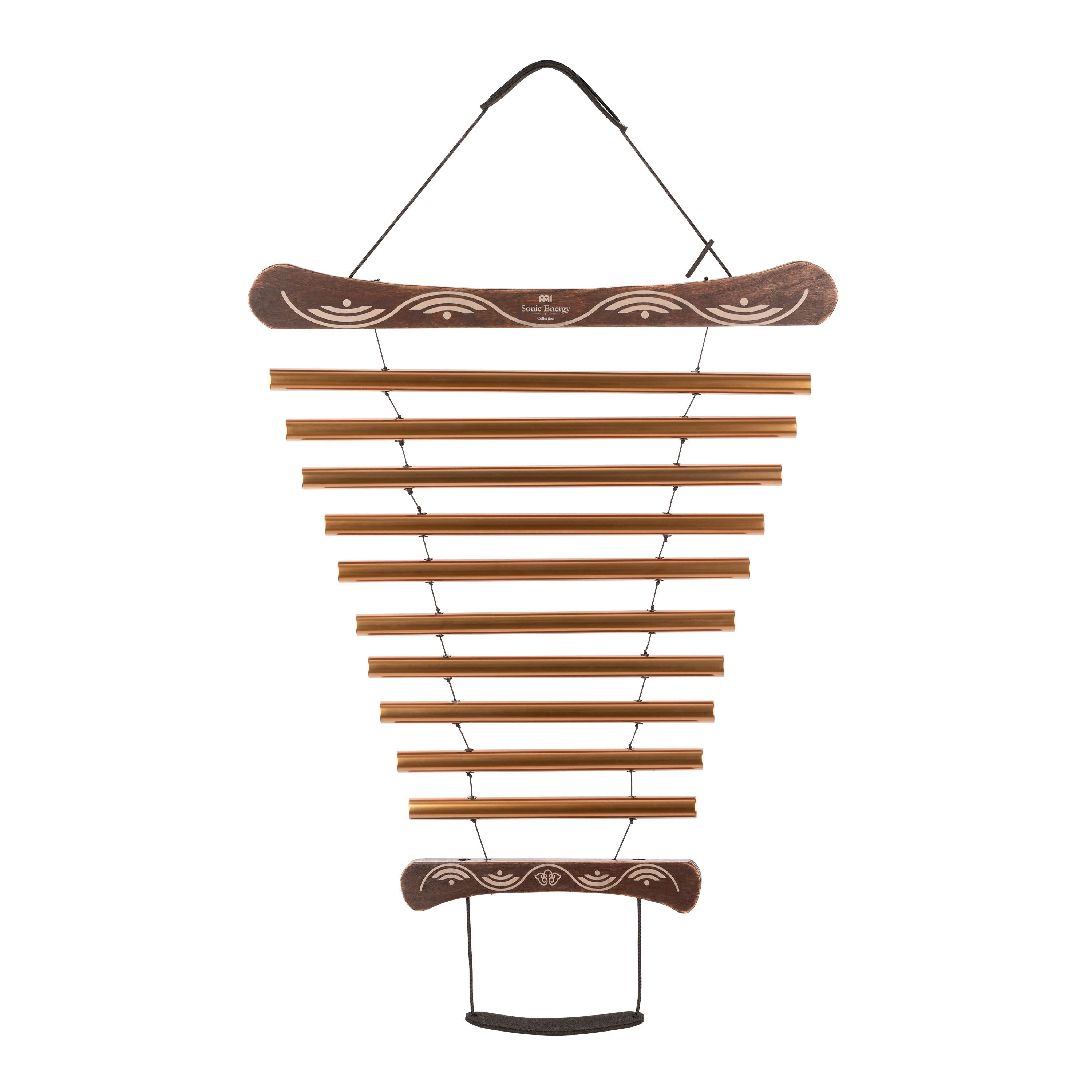 35" Meditation Flow Chime, 440 Hz, 10 Notes, D Major, Bronze