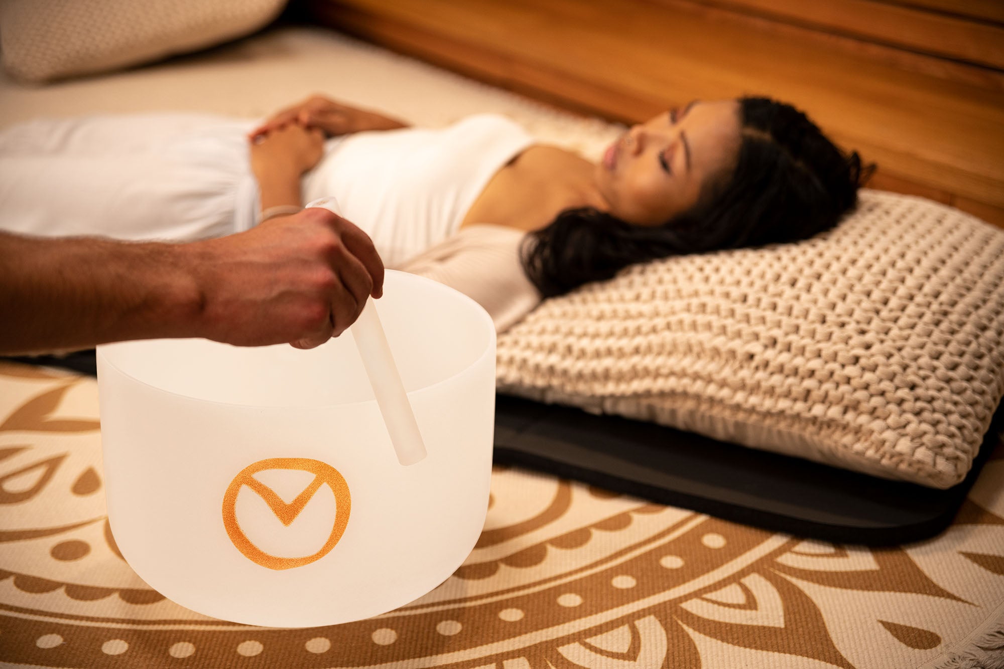 12" Planetary Tuned Crystal Singing Bowl, Synodic Day 194.18 Hz