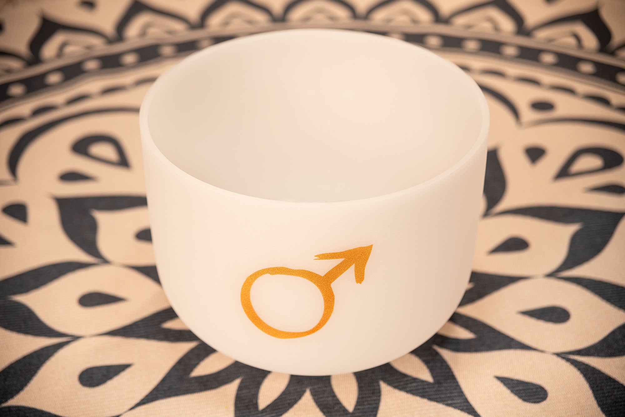 12" Planetary Tuned Crystal Singing Bowl, Mars 144.72 Hz