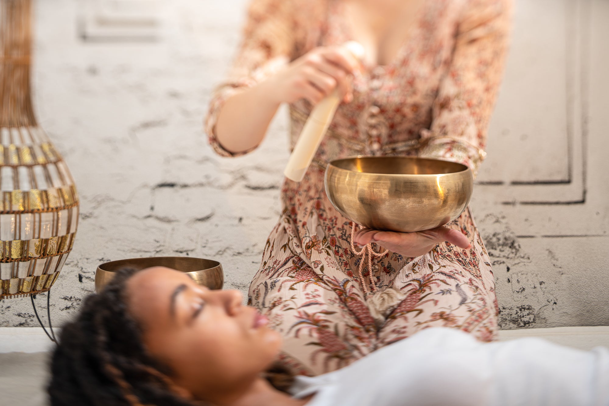 7.6" Synthesis Series Singing Bowl, 1000g, Venus Flower