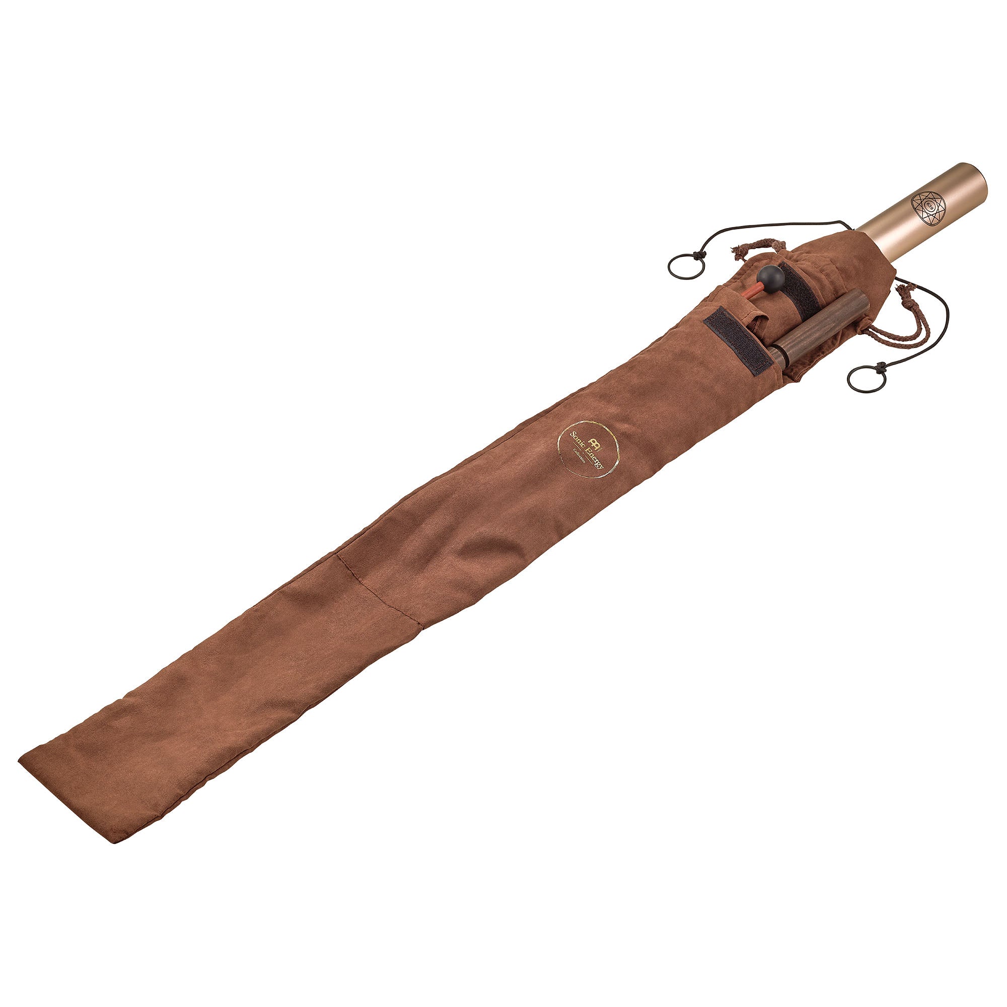 9-Piece Sound Bath Tube Chimes Solfeggio Set, Champagne Gold