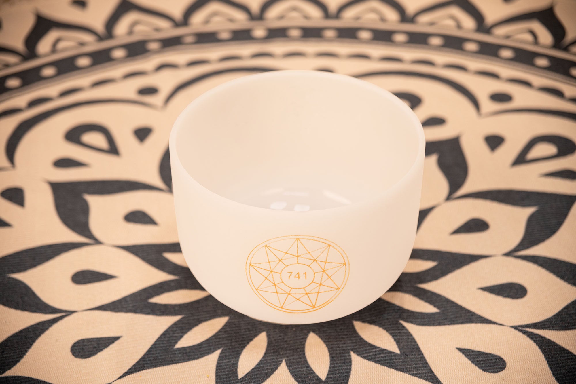 10" Solfeggio Crystal Singing Bowl, Sol 741 Hz, Note F