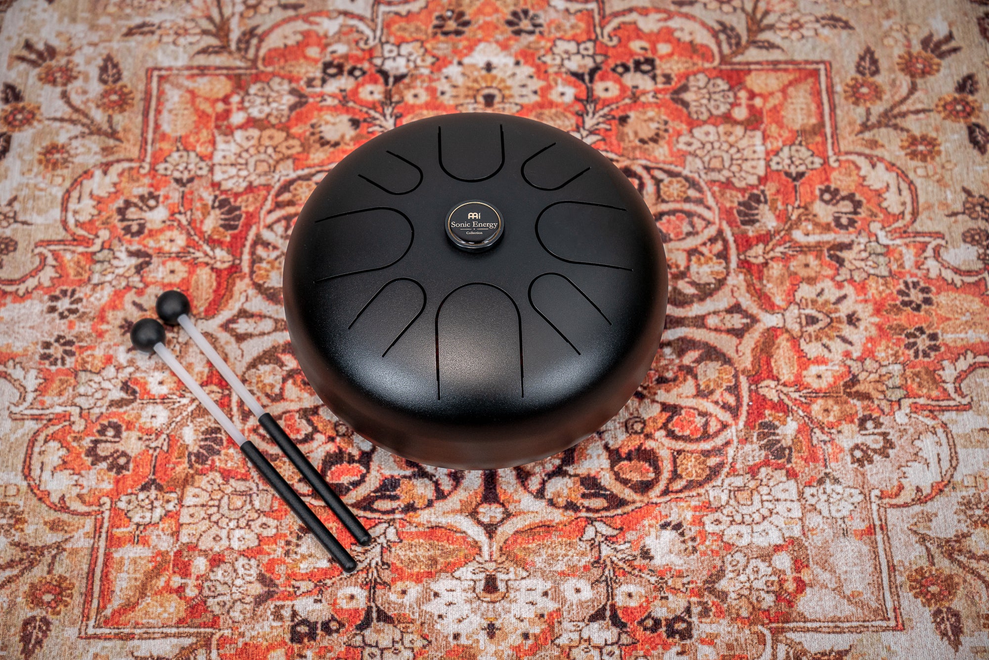 12" Steel Tongue Drum, G Major, Black