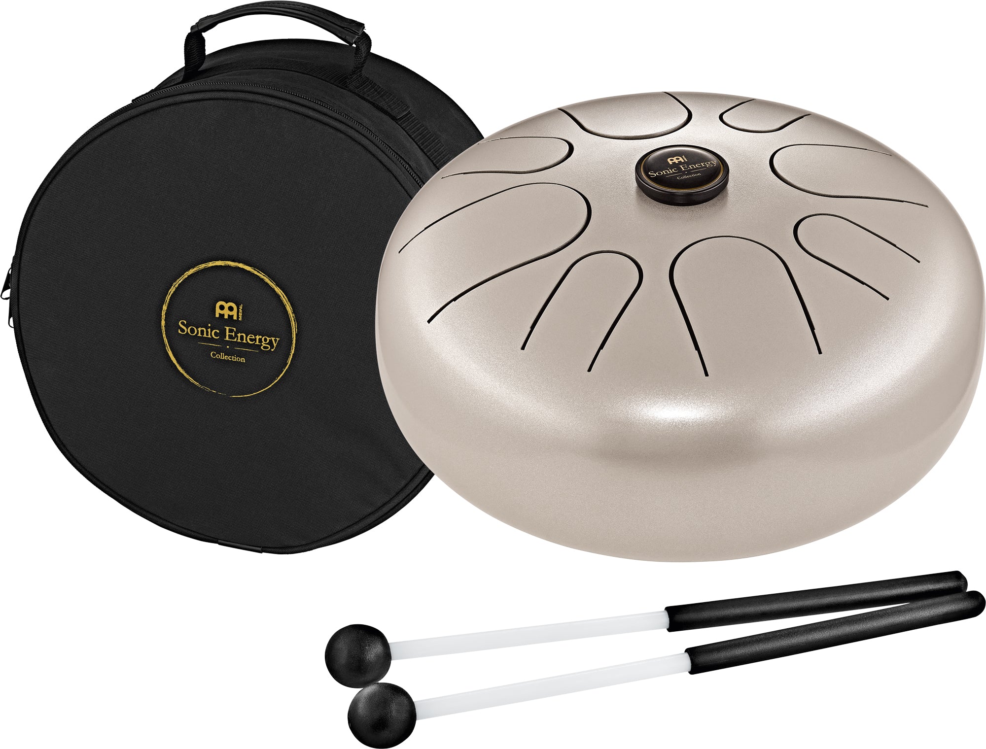 12" Steel Tongue Drum, G Minor, Pearl Grey