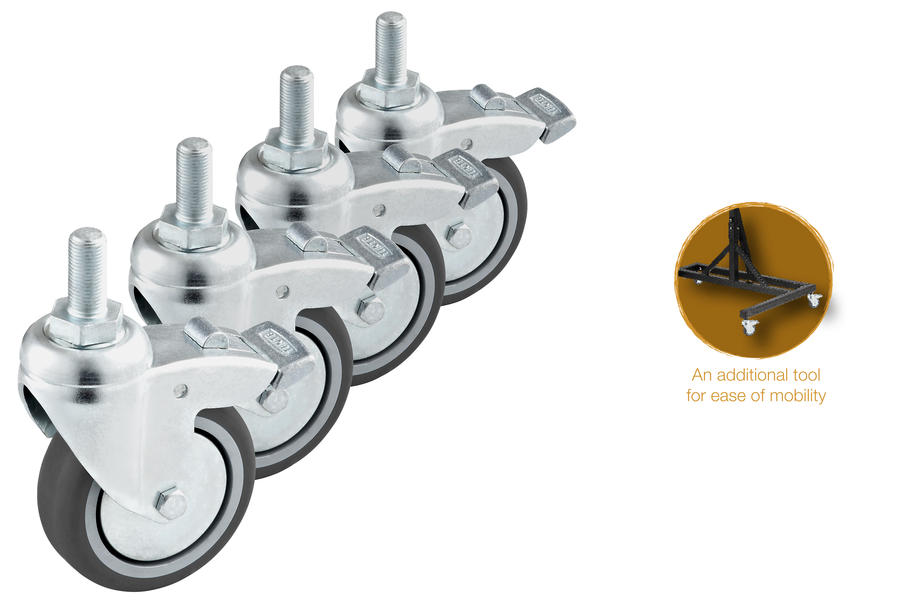 Gong Stand Wheels, Set of Four