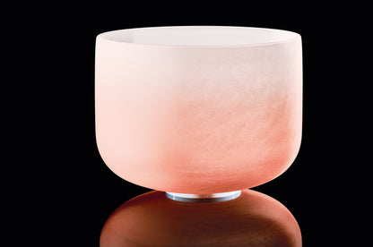 13&quot; Color-Frosted Crystal Singing Bowl, Orange, Note D4, Sacral Chakra