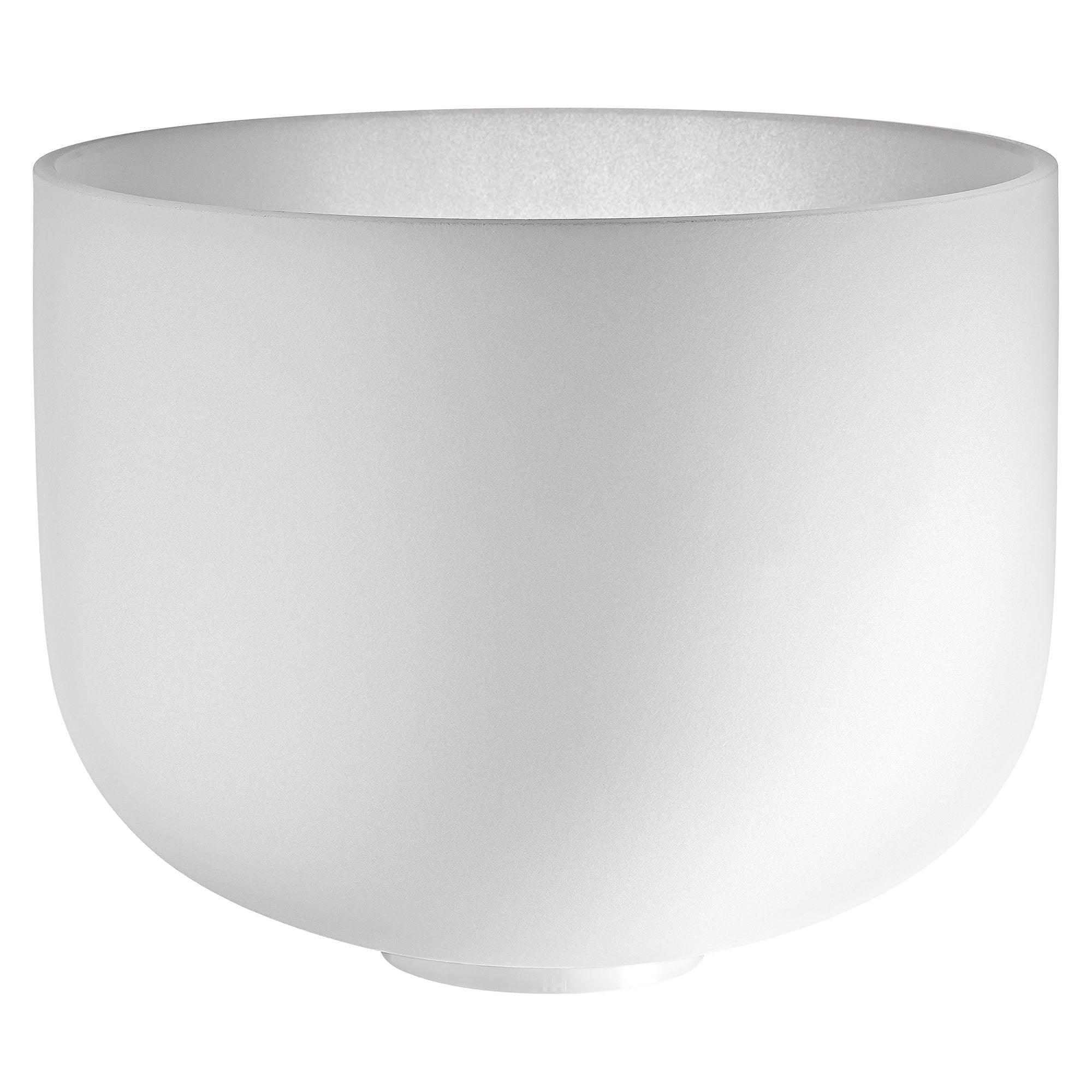 12&quot; White-Frosted Crystal Singing Bowl, Note A3, Brow Chakra