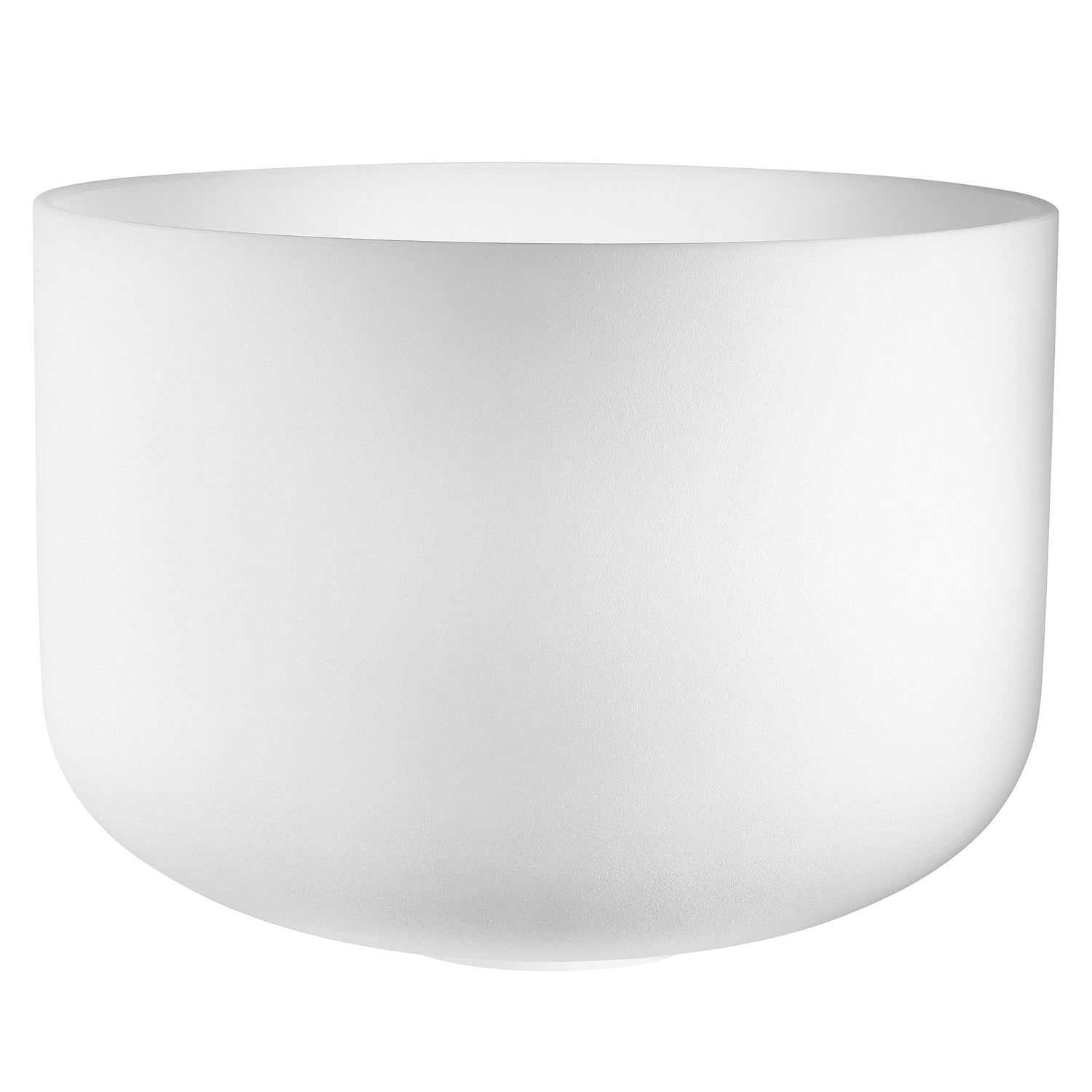 16&quot; White-Frosted Crystal Singing Bowl, Note D3, Sacral Chakra 440hz