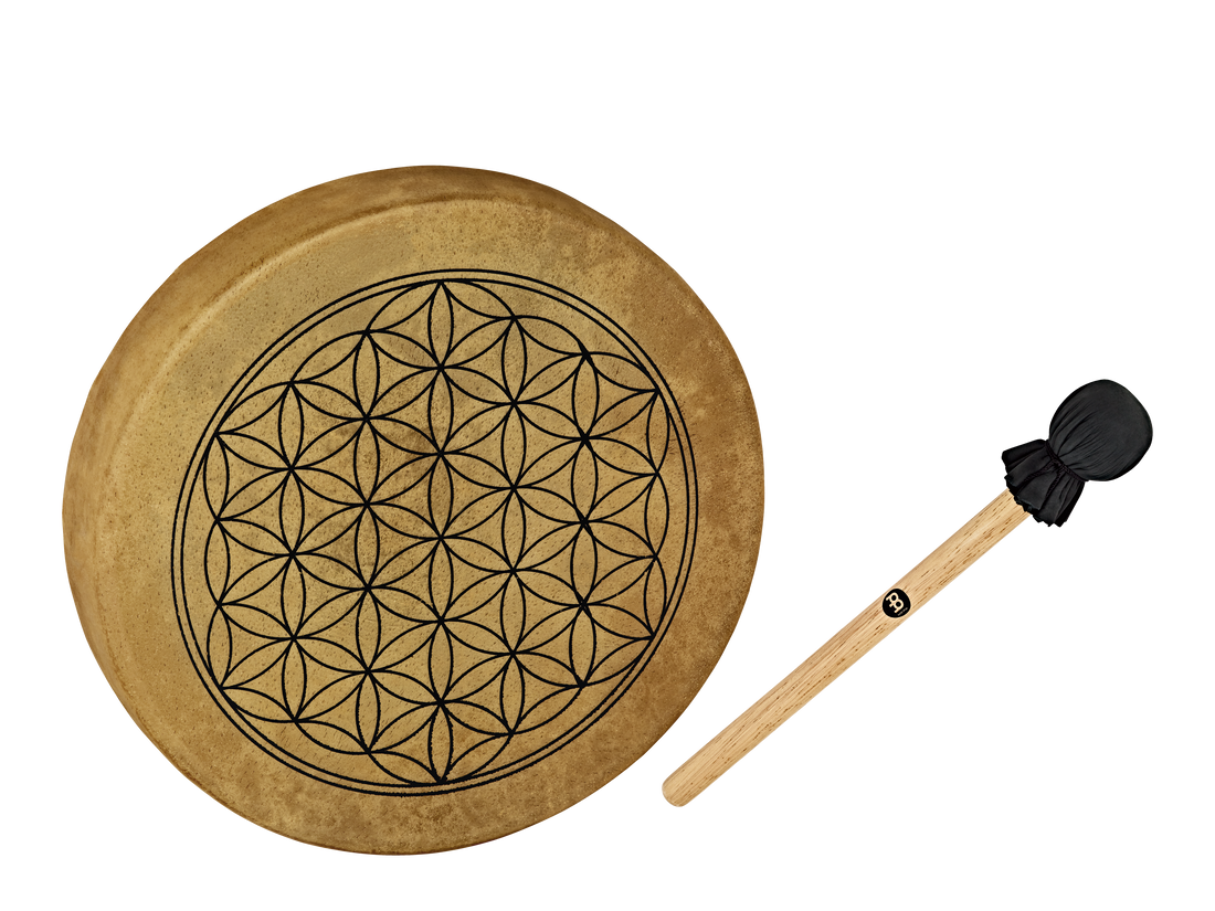 15" Native American-Style Hoop Drum, Flower of Life