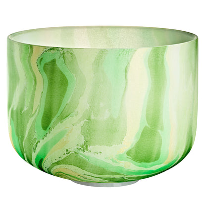 10&quot; Marble Crystal Singing Bowl, F4, Heart Chakra, 432 hz