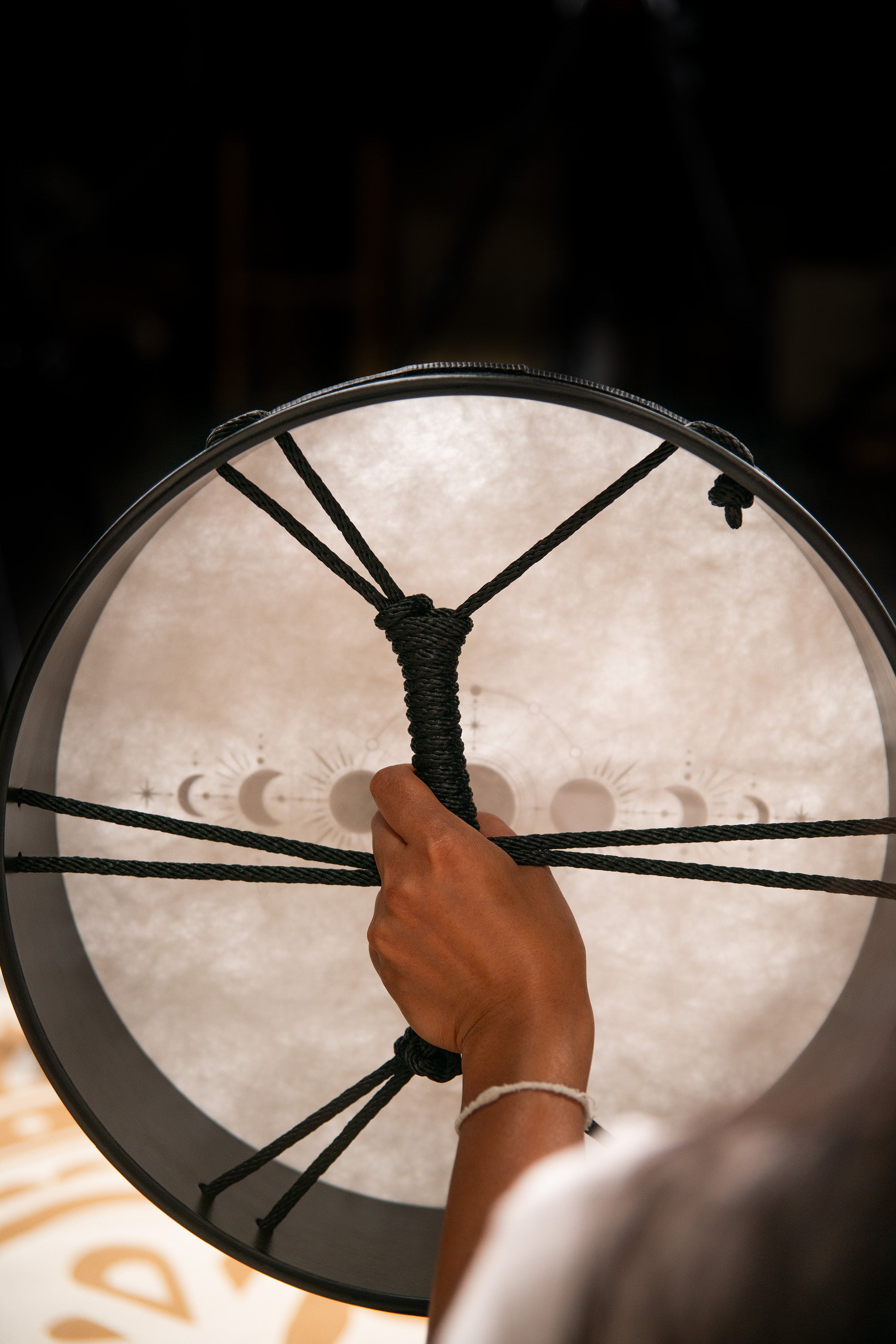 14&quot; Ritual Drum, Moon Phases, True Feel Synthetic Head
