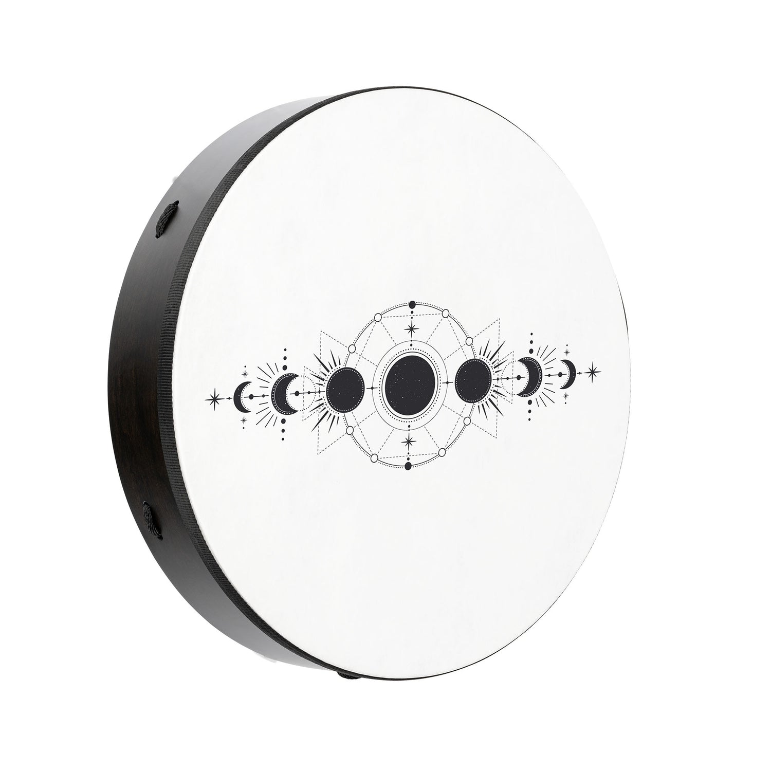 18&quot; Ritual Drum, Moon Phases, True Feel Synthetic Head