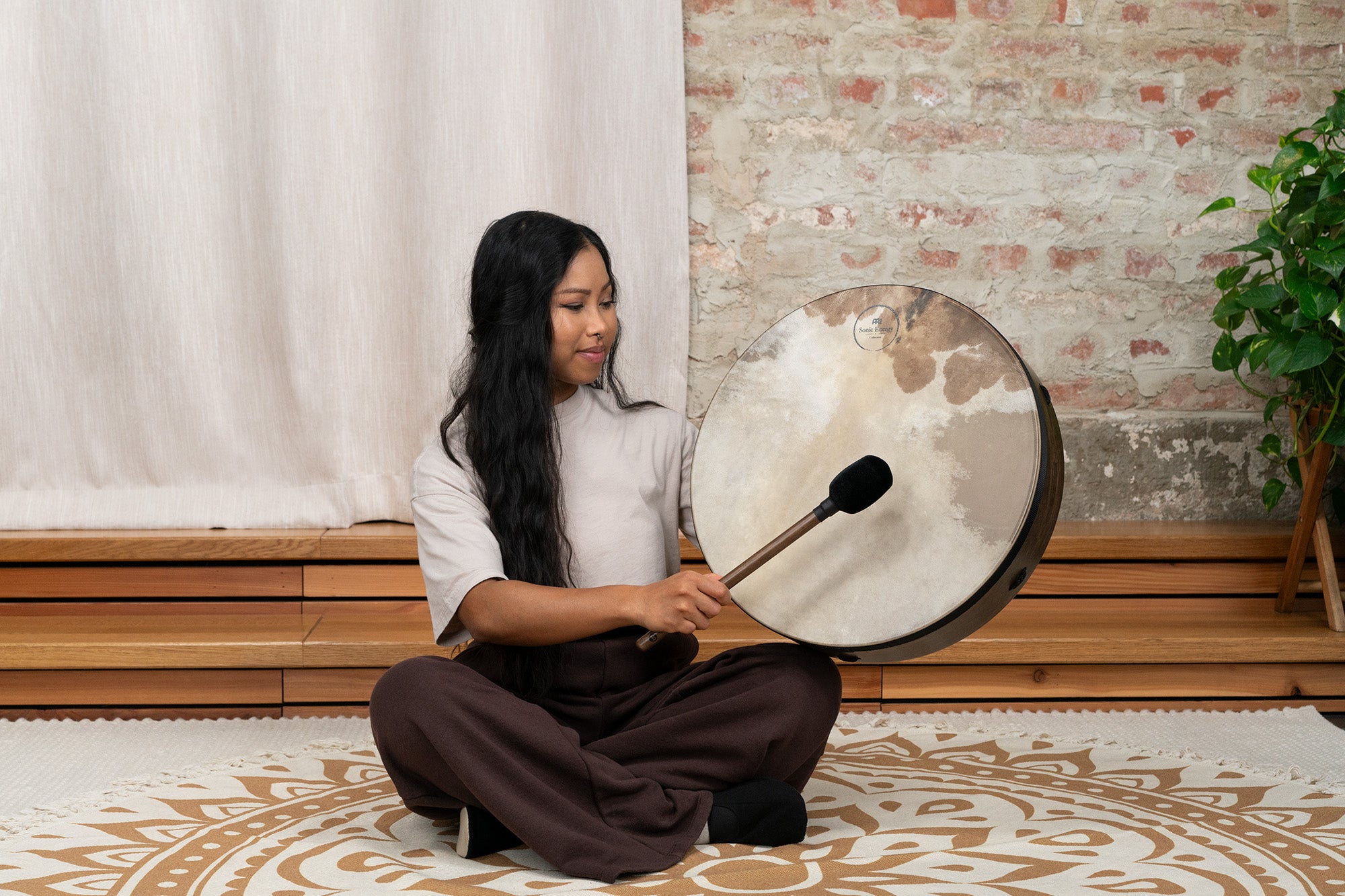 18&quot; Ritual Drum, Goat Head