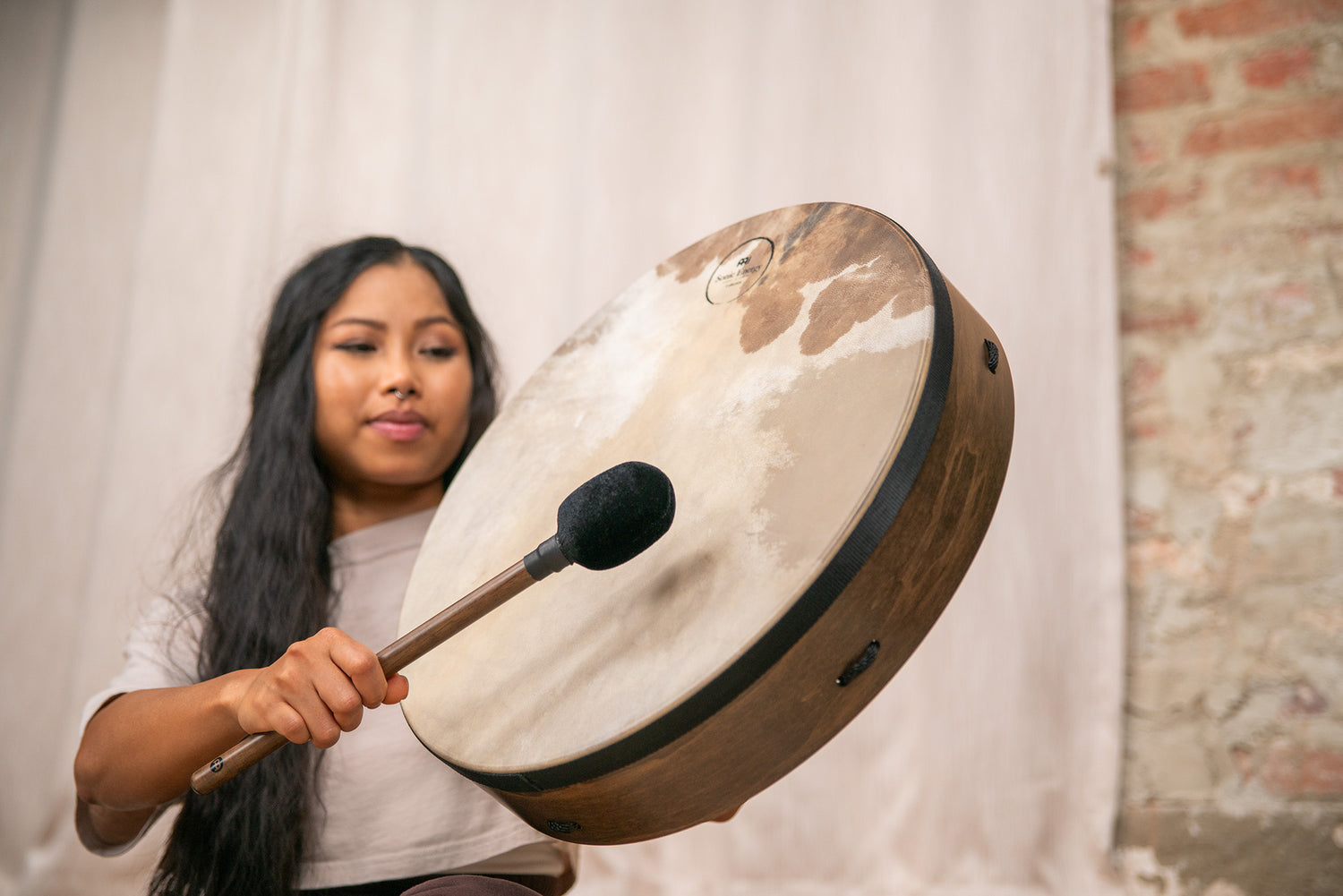 18&quot; Ritual Drum, Goat Head