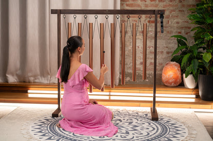 8-Piece Sound Bath Tube Chimes Set, 440 Hz, Bronze