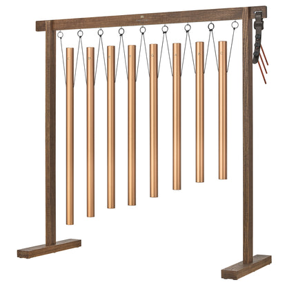 8-Piece Sound Bath Tube Chimes Set, 440 Hz, Bronze