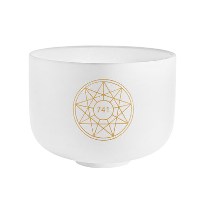 10&quot; Solfeggio Crystal Singing Bowl, Sol 741 Hz, Note F