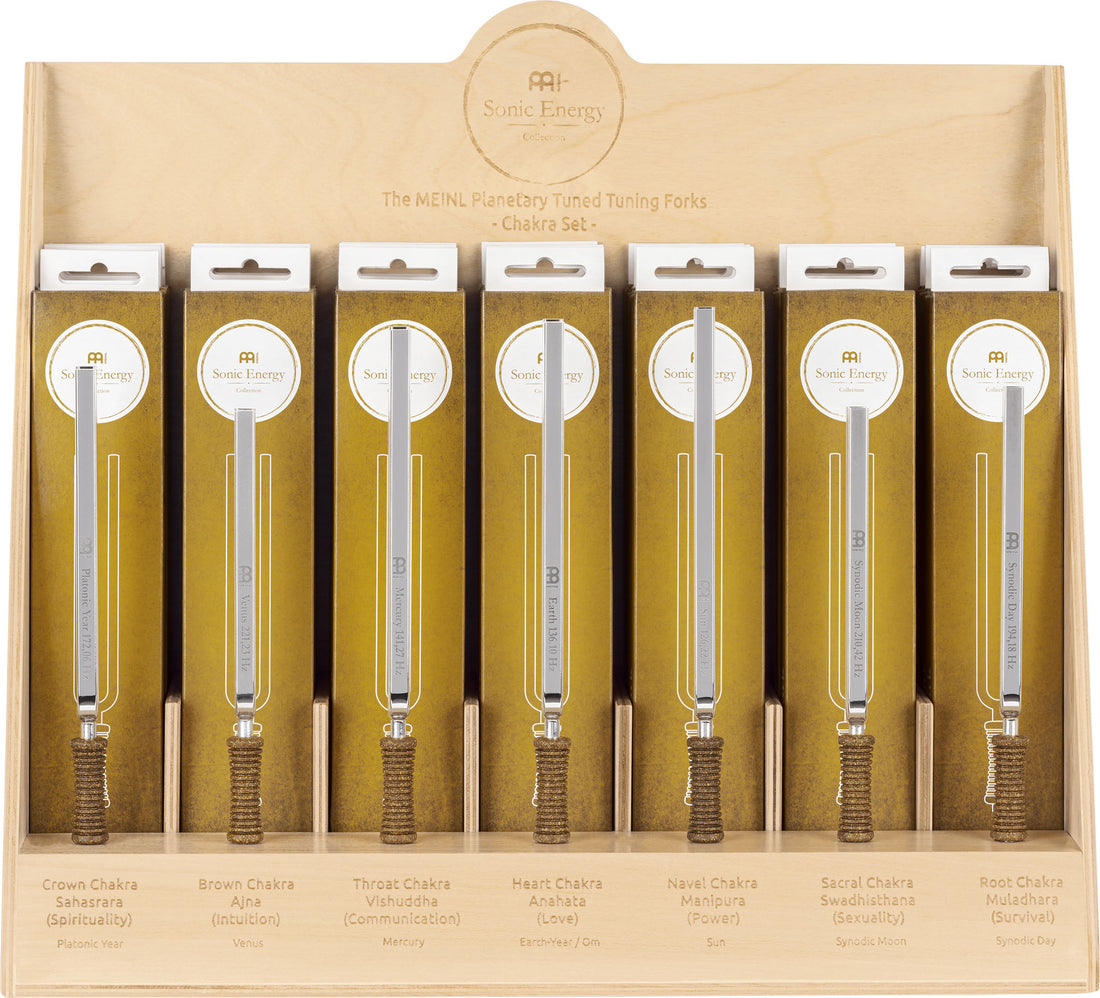21-Piece Planetary Tuned Tuning Fork Chakra Display Set