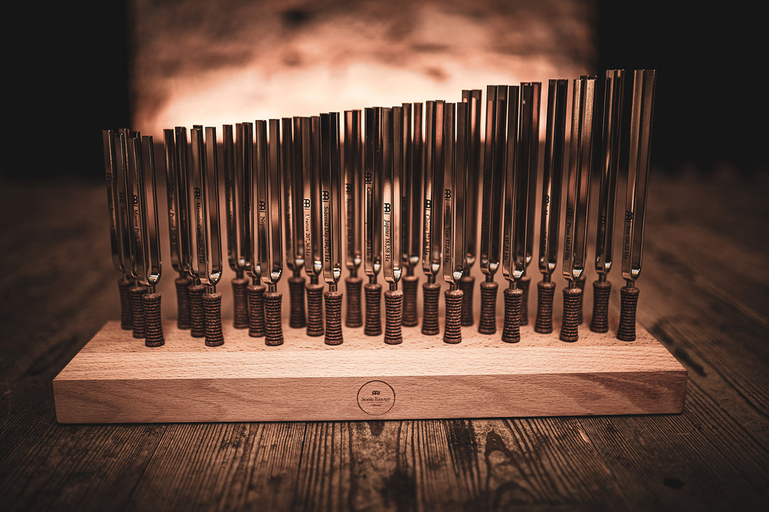 27-Piece Planetary Tuned Tuning Fork Set incl. Holder